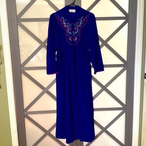 Velour long sleeved house dress